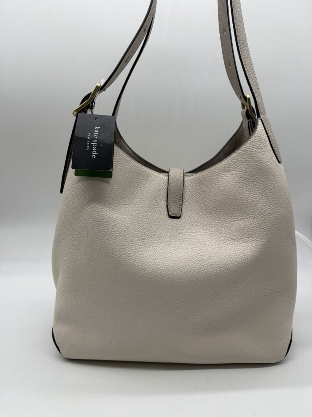 KATE SPADE NY Deco pebbled leather colorblock medium shoulder bag - Cashew milk - Picture 12 of 13
